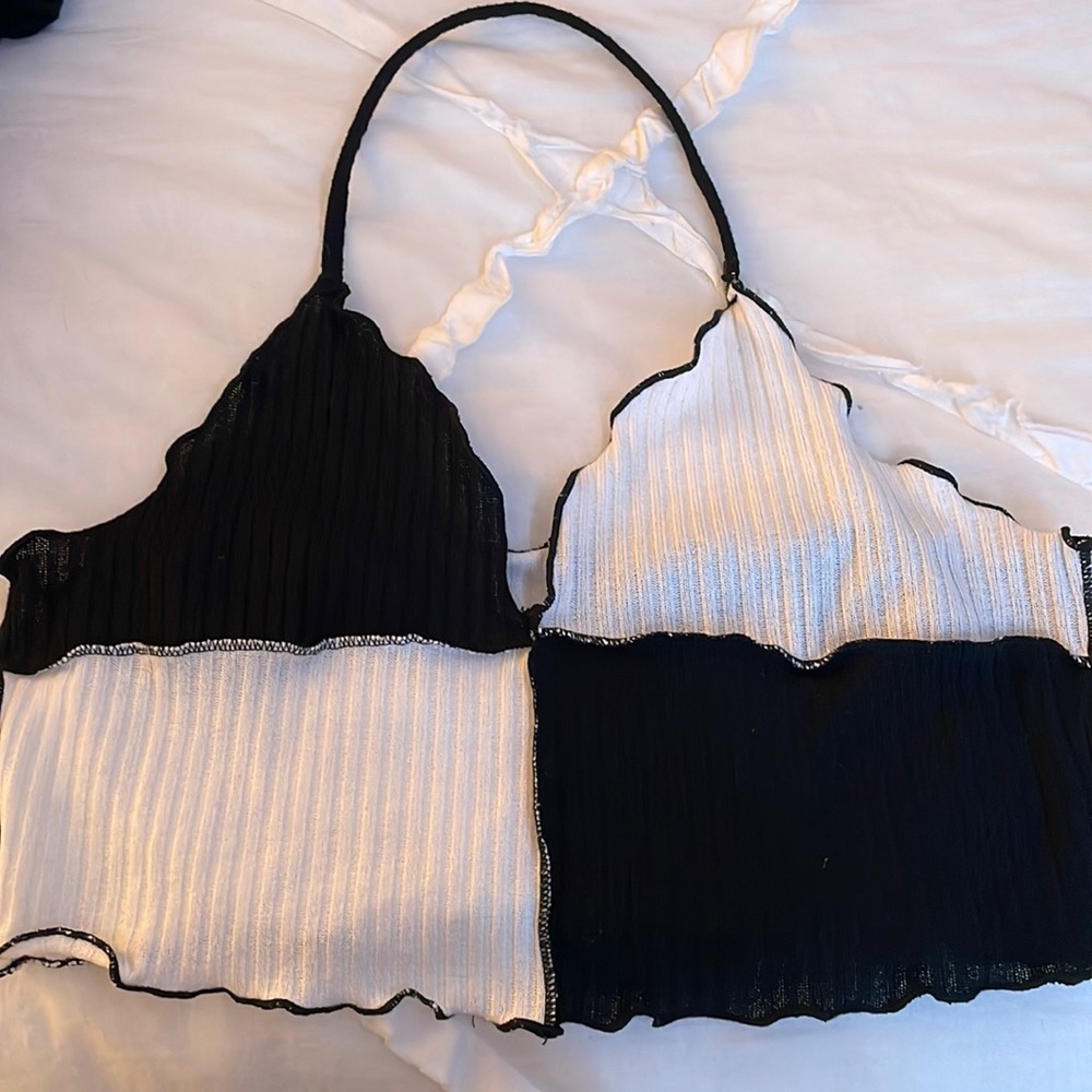 Color block halter